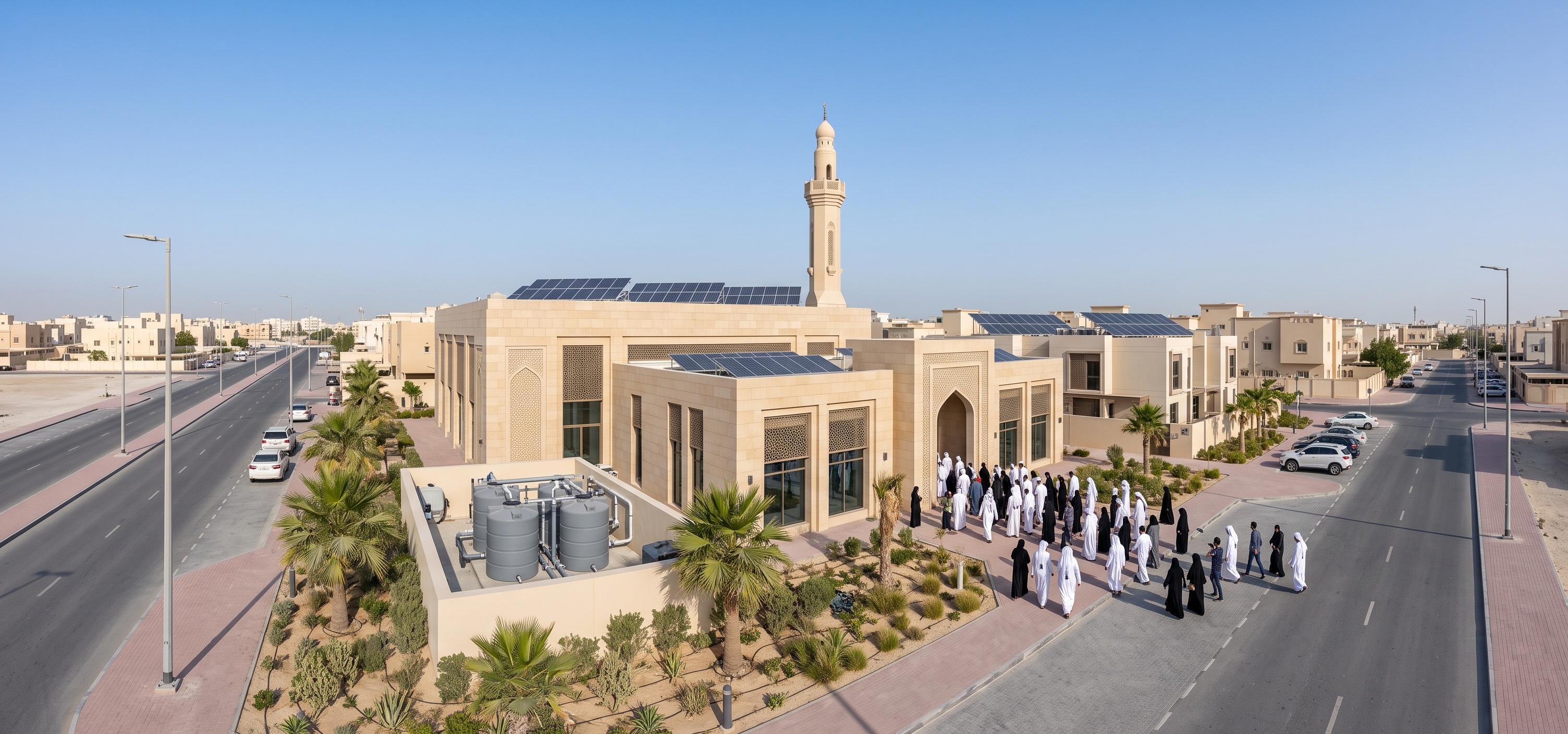Qatar opens first smart mosque with solar power, water recycling